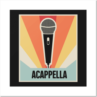 Vintage Acappella Microphone Posters and Art